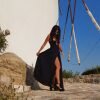 Φόρεμα μακρύ με δέσιμο στο λαιμό άνοιγμα εμπρός - Image 3