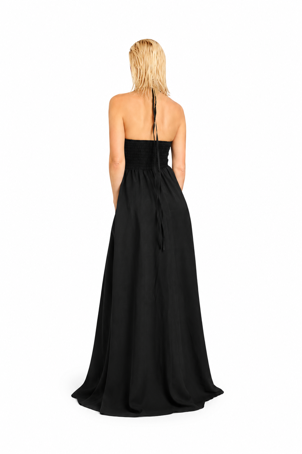 Maxi Φόρεμα Strapless με Σκίσιμο & Cut-Out Λεπτομέρεια - Image 4