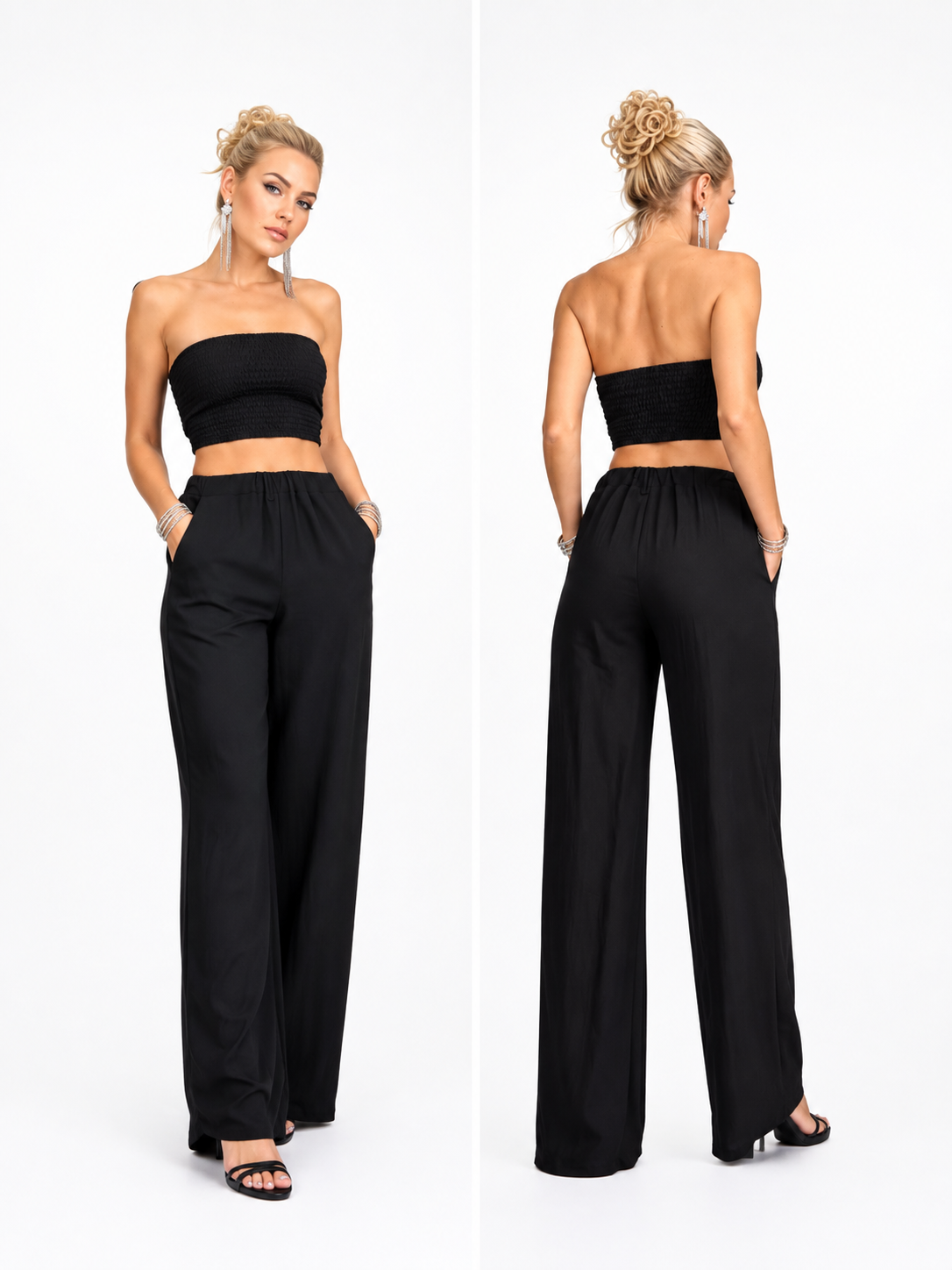 Σετ Strapless Top & Παντελόνα